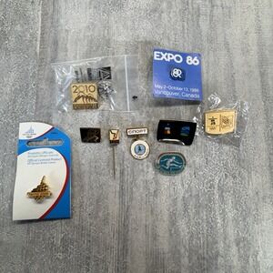 Olympic Pin 2010 Vancouver 2006 Torino USA Moscow Hockey